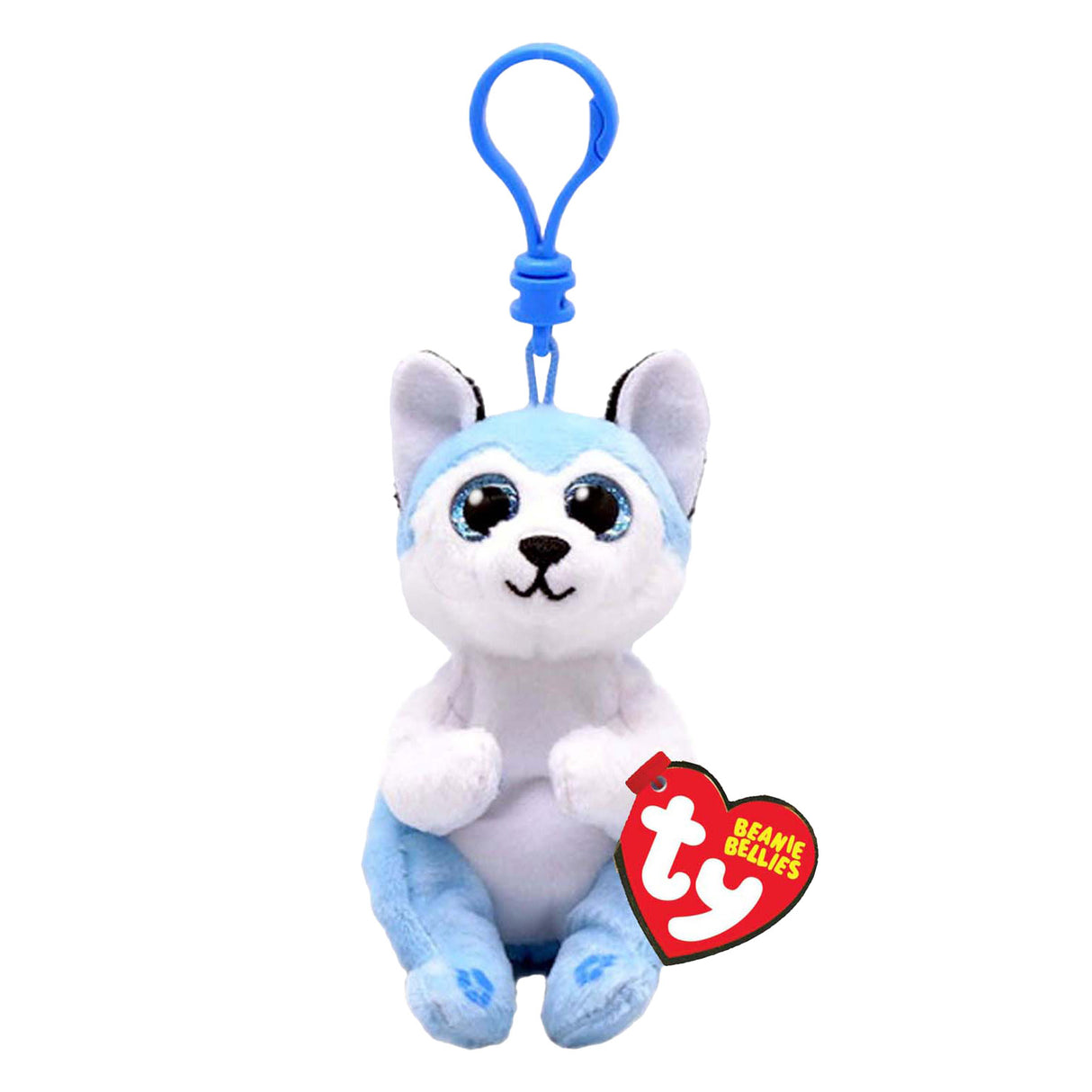 Ty beanie bebês barrigas clip trovão husky, 10cm