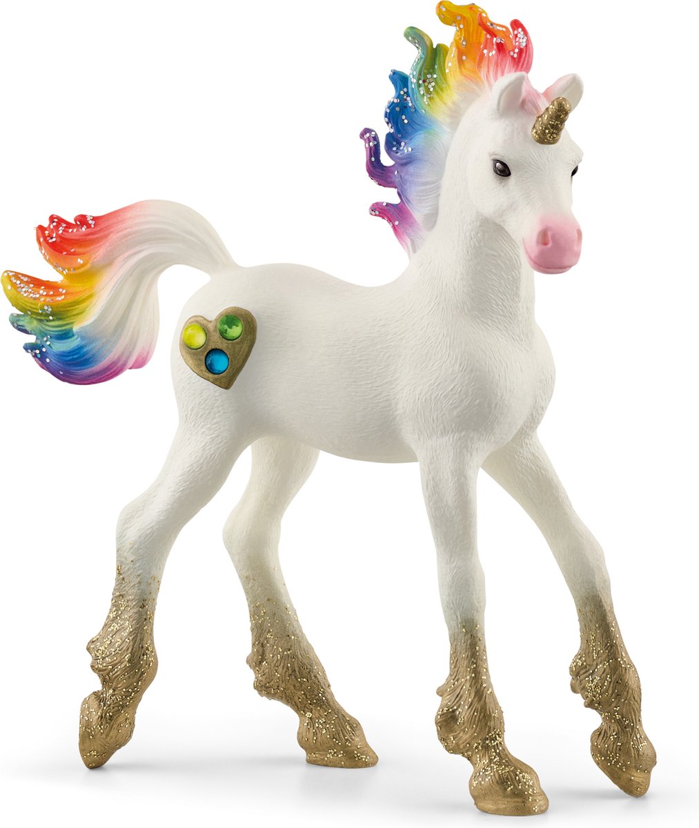 Schleich bayala - rainbow unicorn foal - unicorn toy - 70727