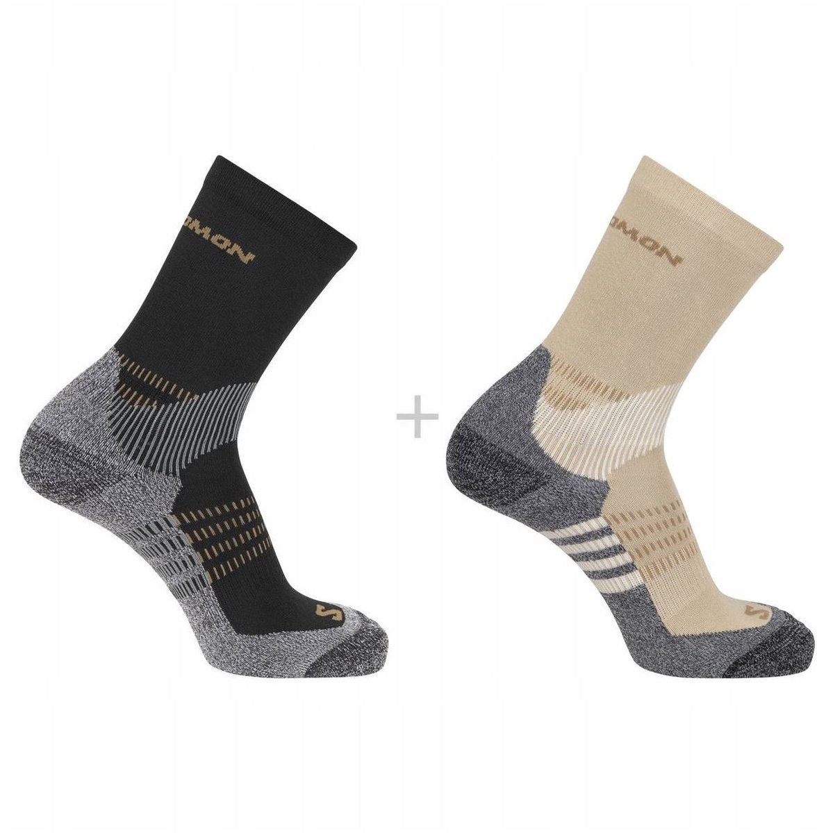 Salomon - x ultra access crew strumpor | 2-pack | strumpor | storlek xl 45-47 - sandsvart