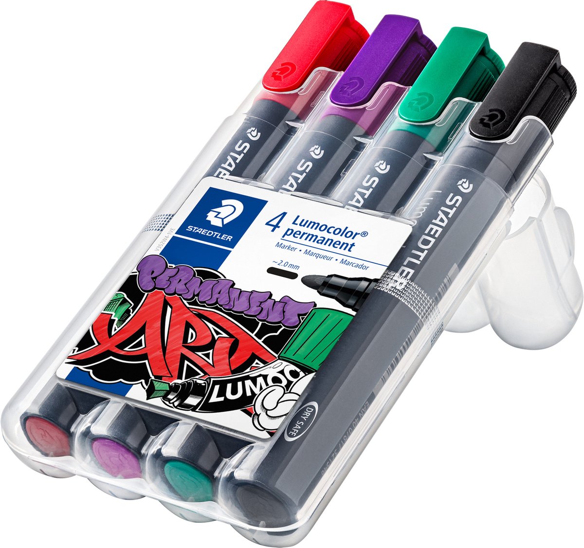 Staedtler lumocolor permanentni marker z okroglo konico - škatla 4 kos