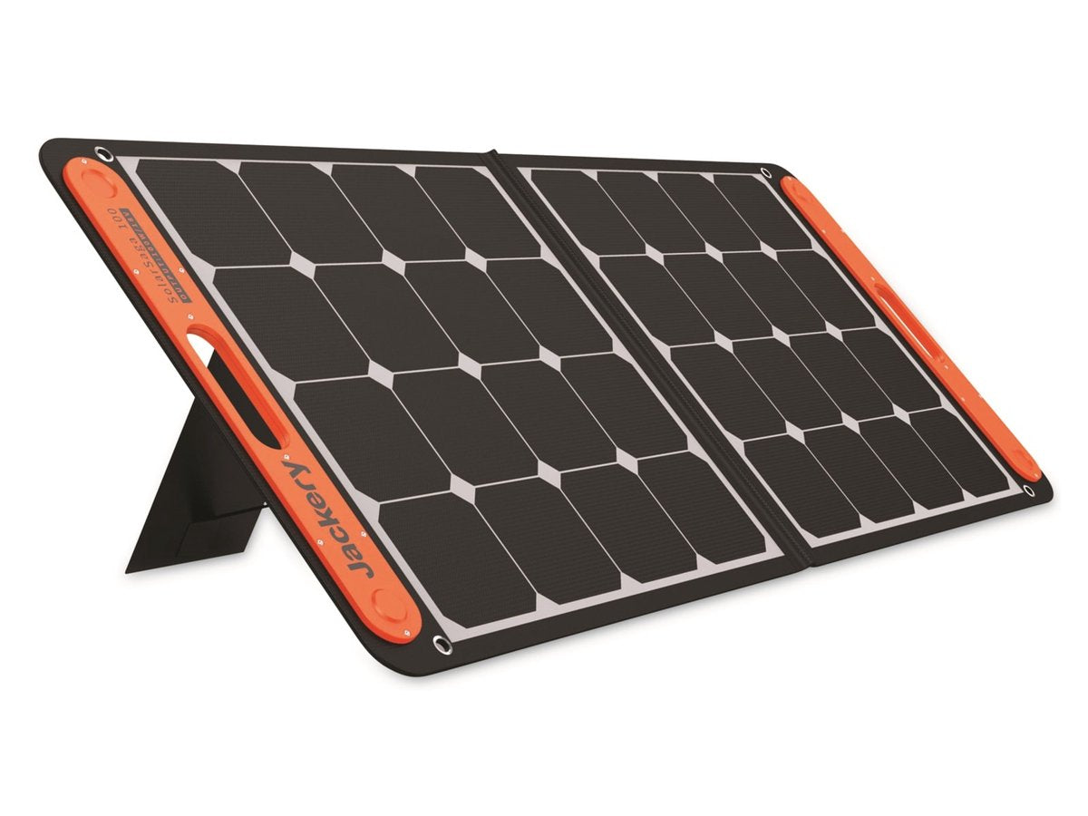 Jackery - solarsaga 100 - dwustronny przenośny panel słoneczny do elektrowni Explorer 240v2 500 1000v2 - składana ładowarka słoneczna z wyjściami USBc a - dla biwaków, cieląt i wczasowiczów