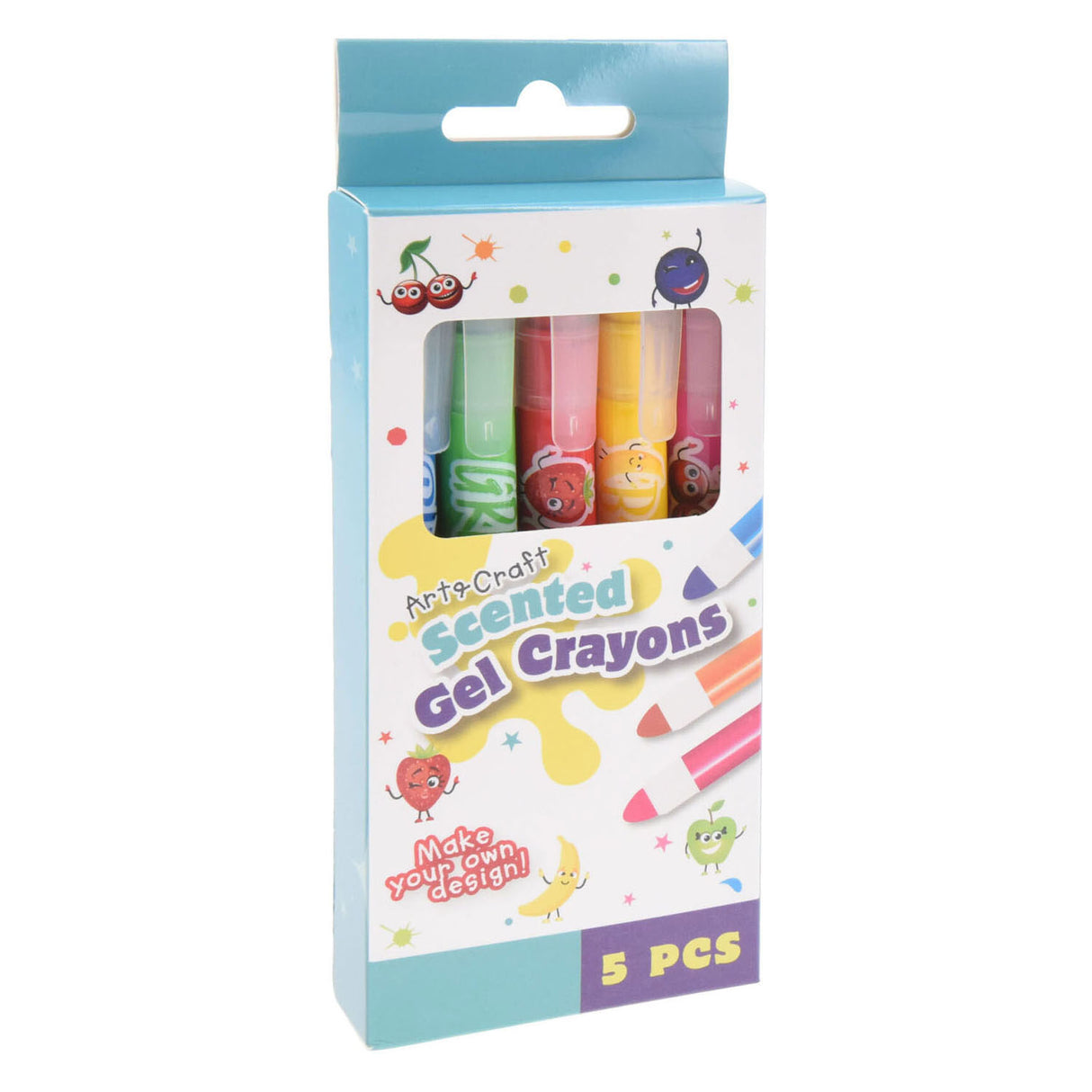Marqueurs à stylo gel au parfum de fruits, 5 pcs.