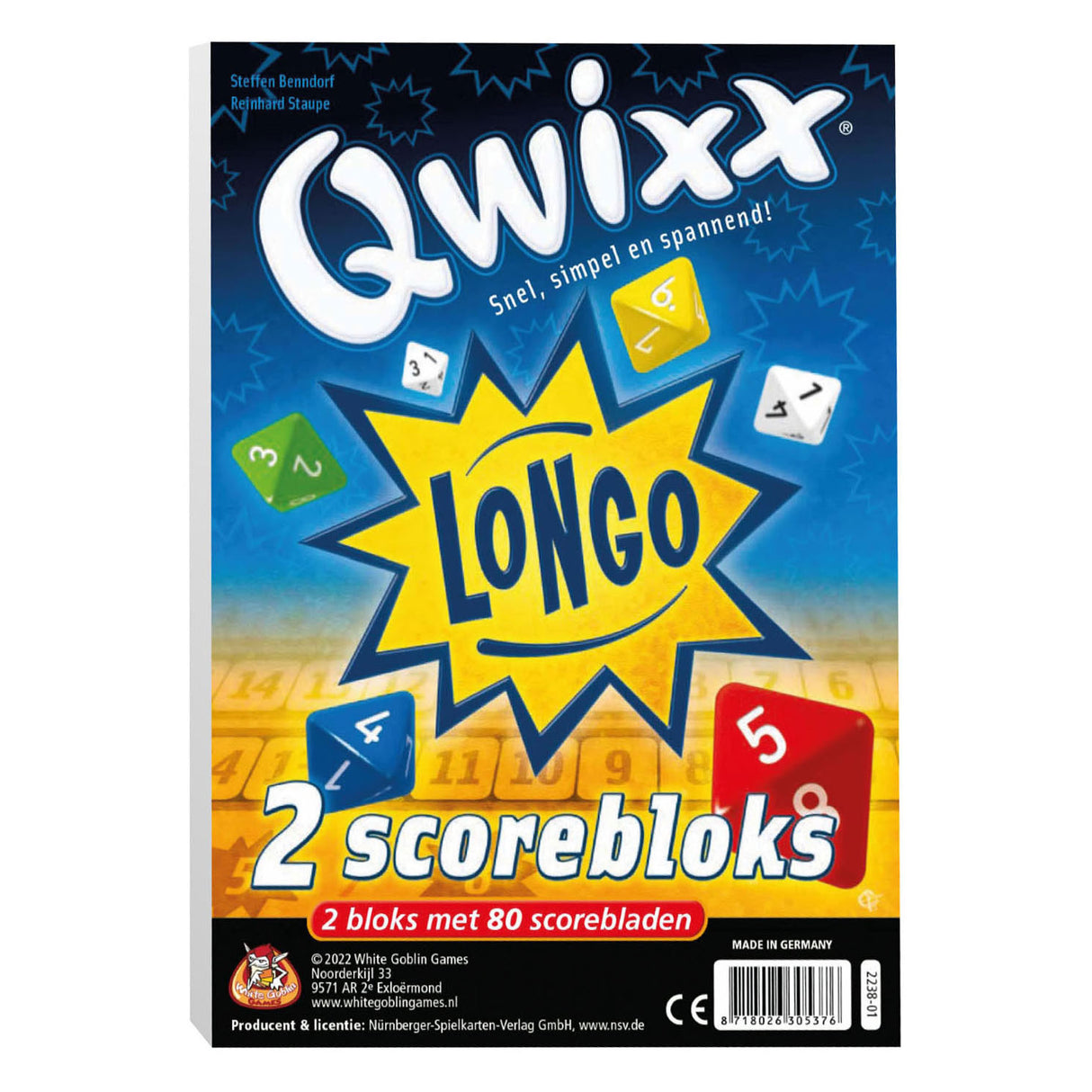 Fehér goblin játékok qwixx longo blokkok (extra pontszám blokkok)