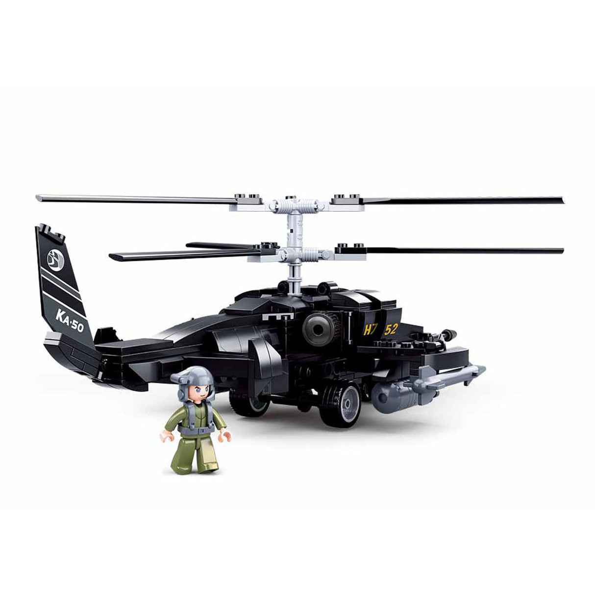 Sluban Modellsteine Angriffshubschrauber Bauspielzeug – Konstruktionsspielzeug – Bauset mit 330 Bausteinen – M38-B0752 – ab 8 Jahren