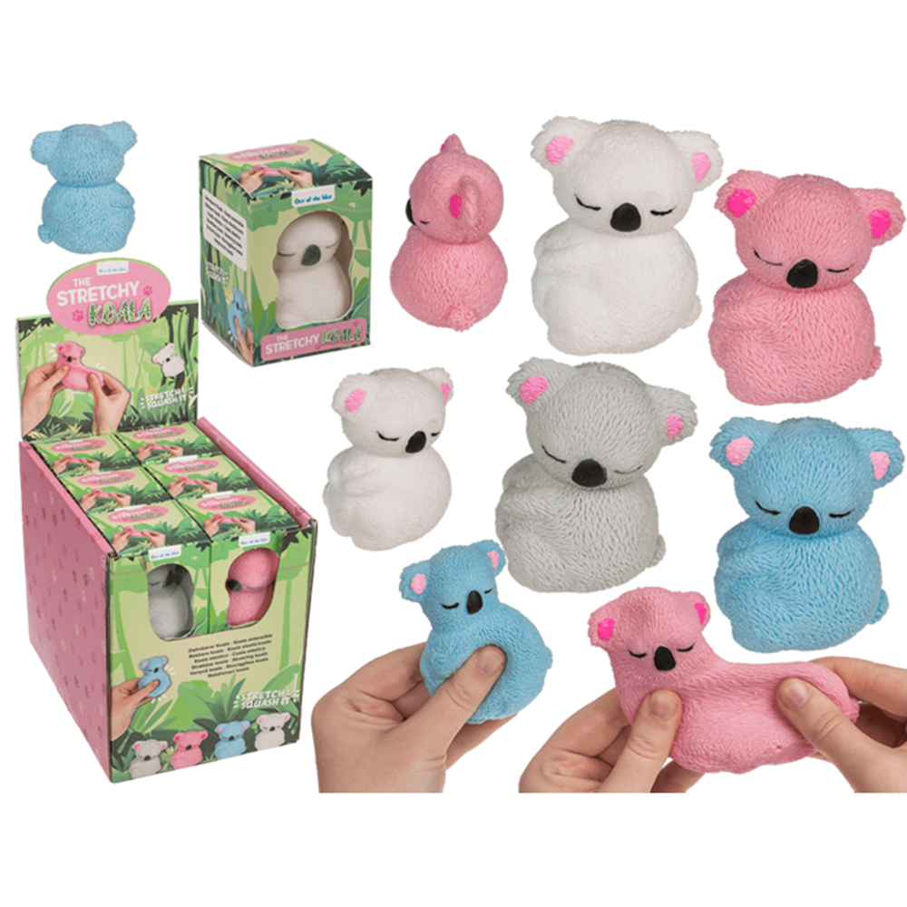 Dsp stretch koala, 7.5 cm. 4 colors. 12