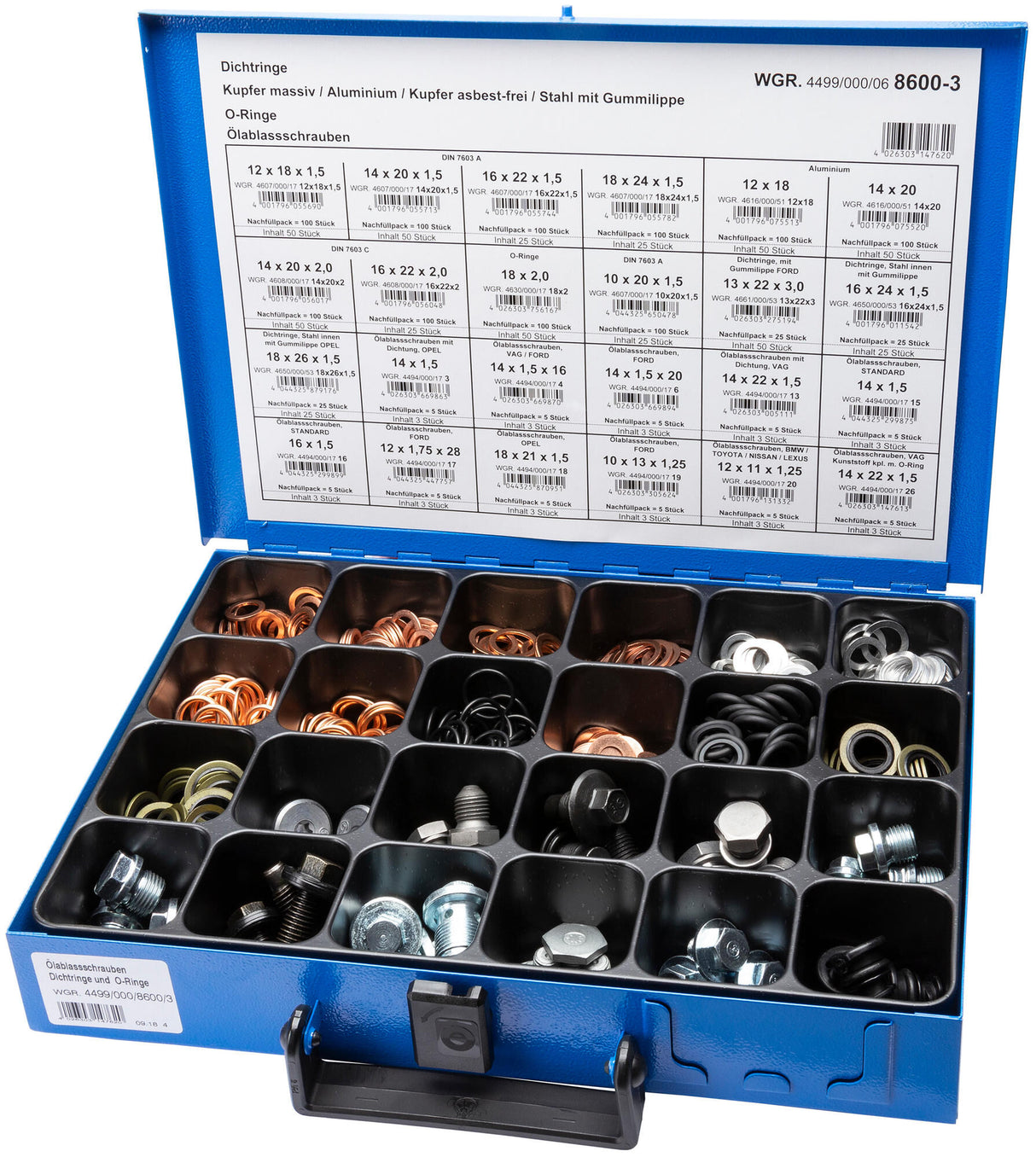 Dresselhaus sealing ring assortment sort.oil drain plug assortment
