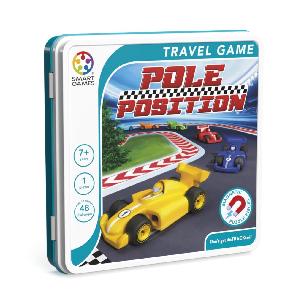 Smartgames pole position - magnetická 3D závodná hra na myslenie - 48 výziev na vzdelávacom okruhu - kompaktná cestovateľská hra sólo hra - od 5 rokov