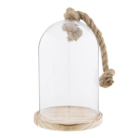 Clayre eef klokkekrukke 6gl2222 gjennomsiktig 17x29 cm
