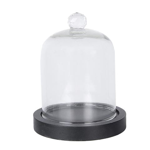 Clayre eef klokkekrukke 6gl4038 sort 10x14 cm