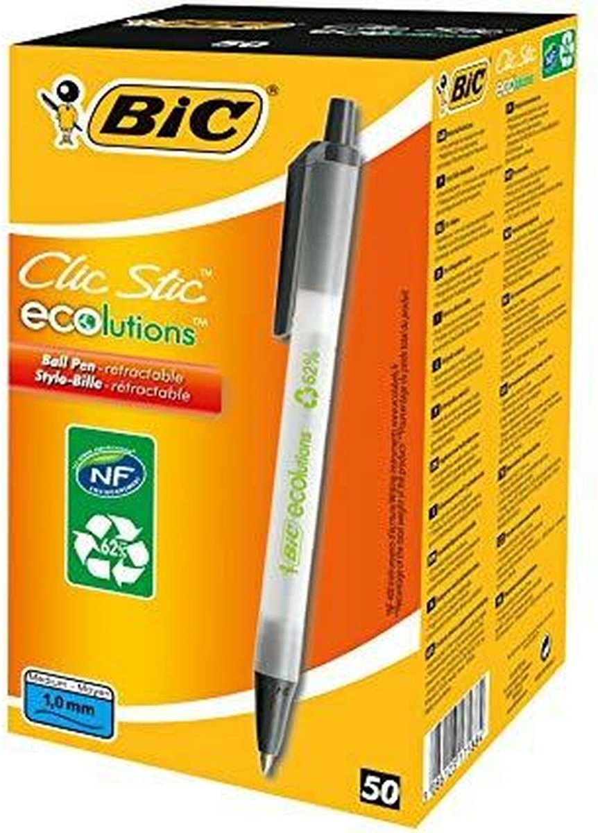 Bic Ballpoint pen Clic Stic + Retractable Black