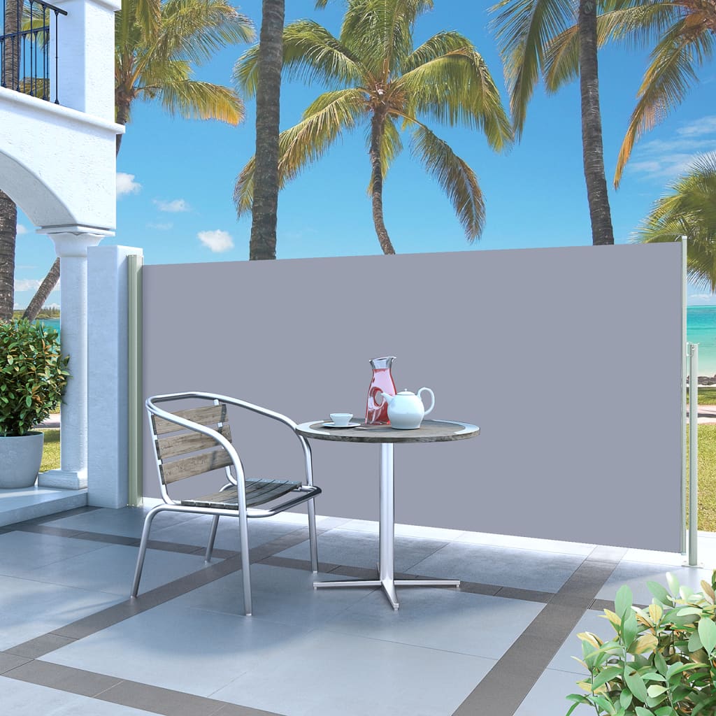 VidaXL Retractable Garden Screen 140x300 cm Gray