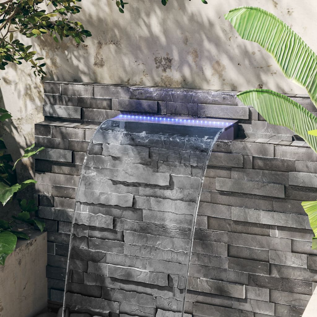 Vidaxl waterfall spillway with RGB LEDs 60 cm acrylic