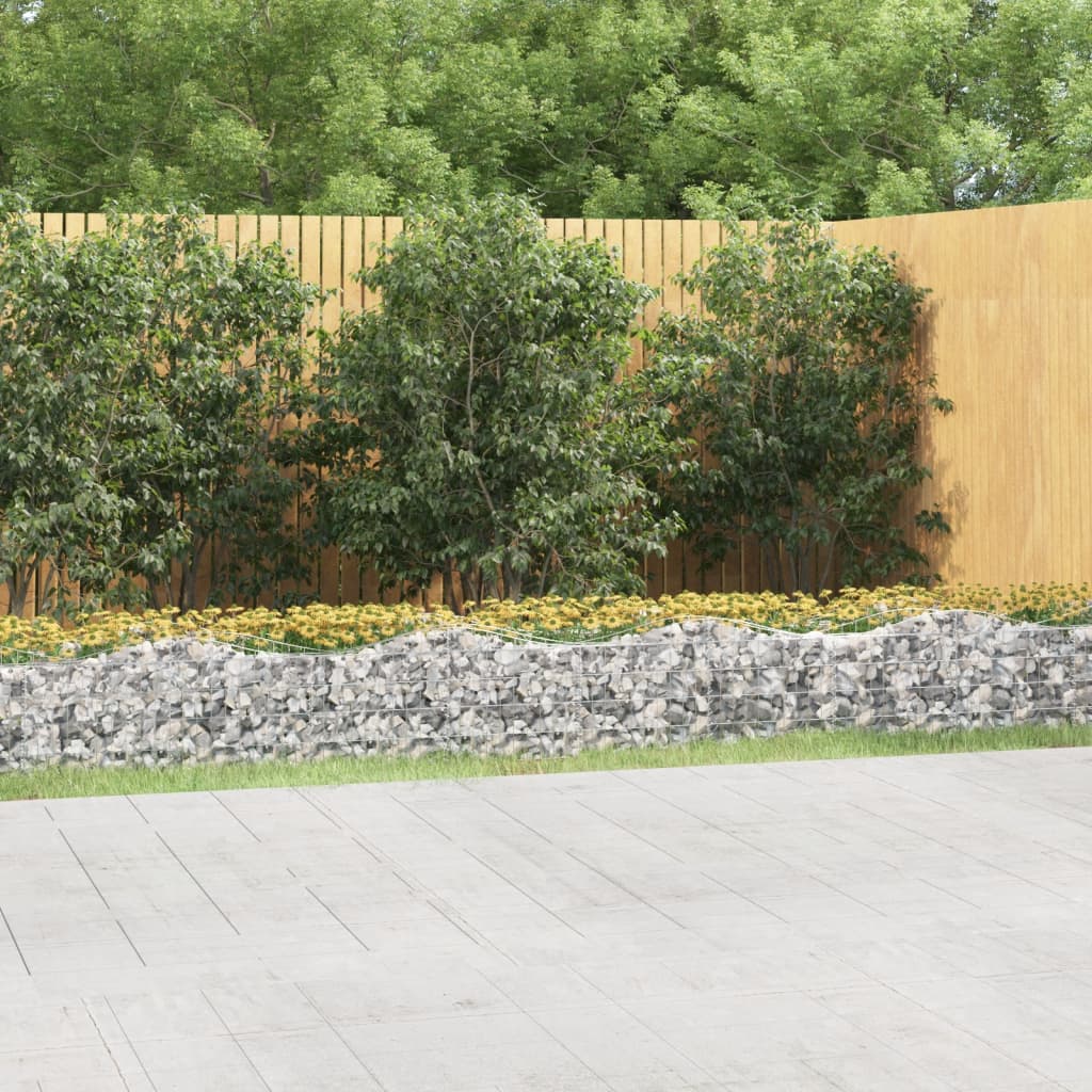 VidaXL Gabion voûté surélevé 800x50x50 cm en fer galvanisé