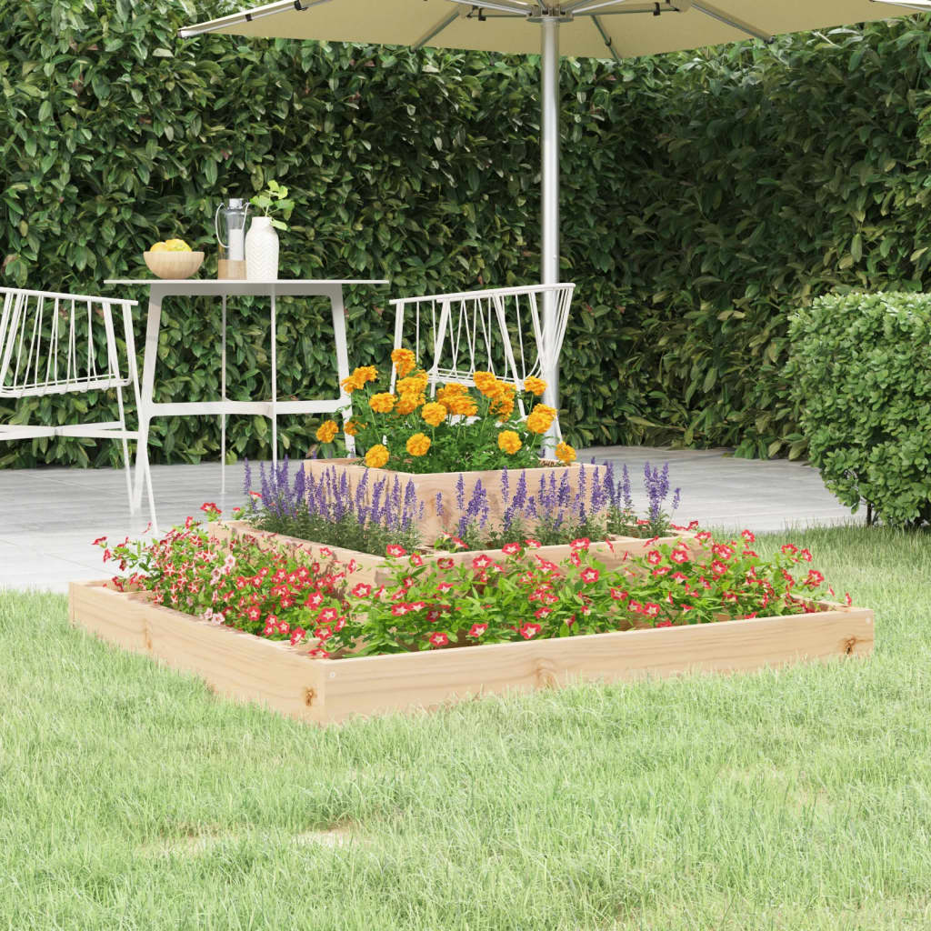 Vidaxx jardinière 80x80x27 cm bois de pin massif