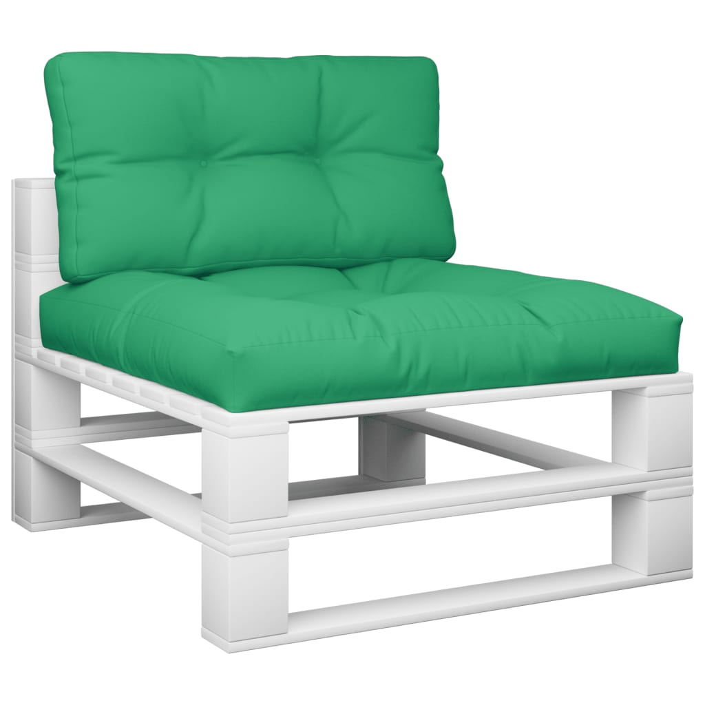 Vidaxl palete blazine 2 pcs tkanina zelena