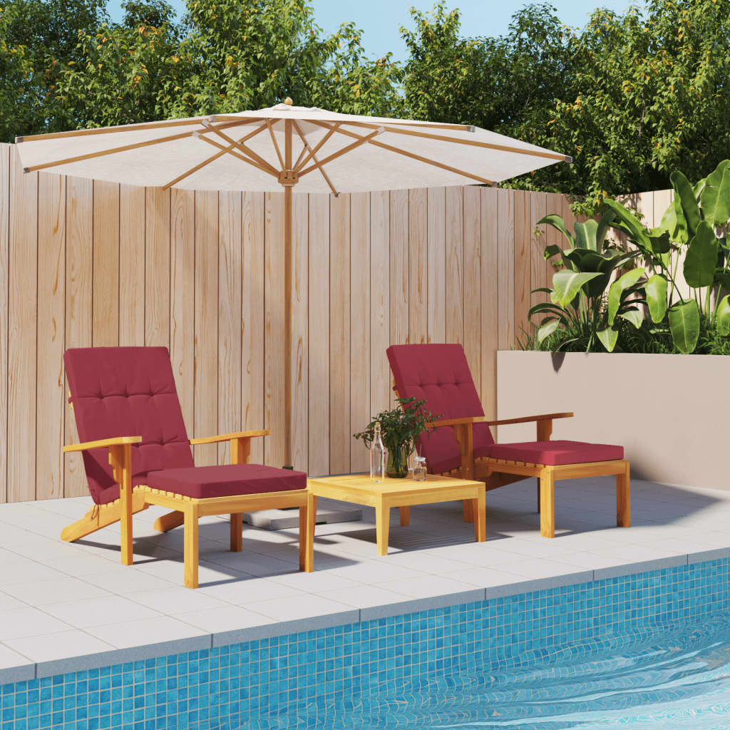 Vidaxx Patio stol blazine 2 pcs oxford tkanina vino rdeča