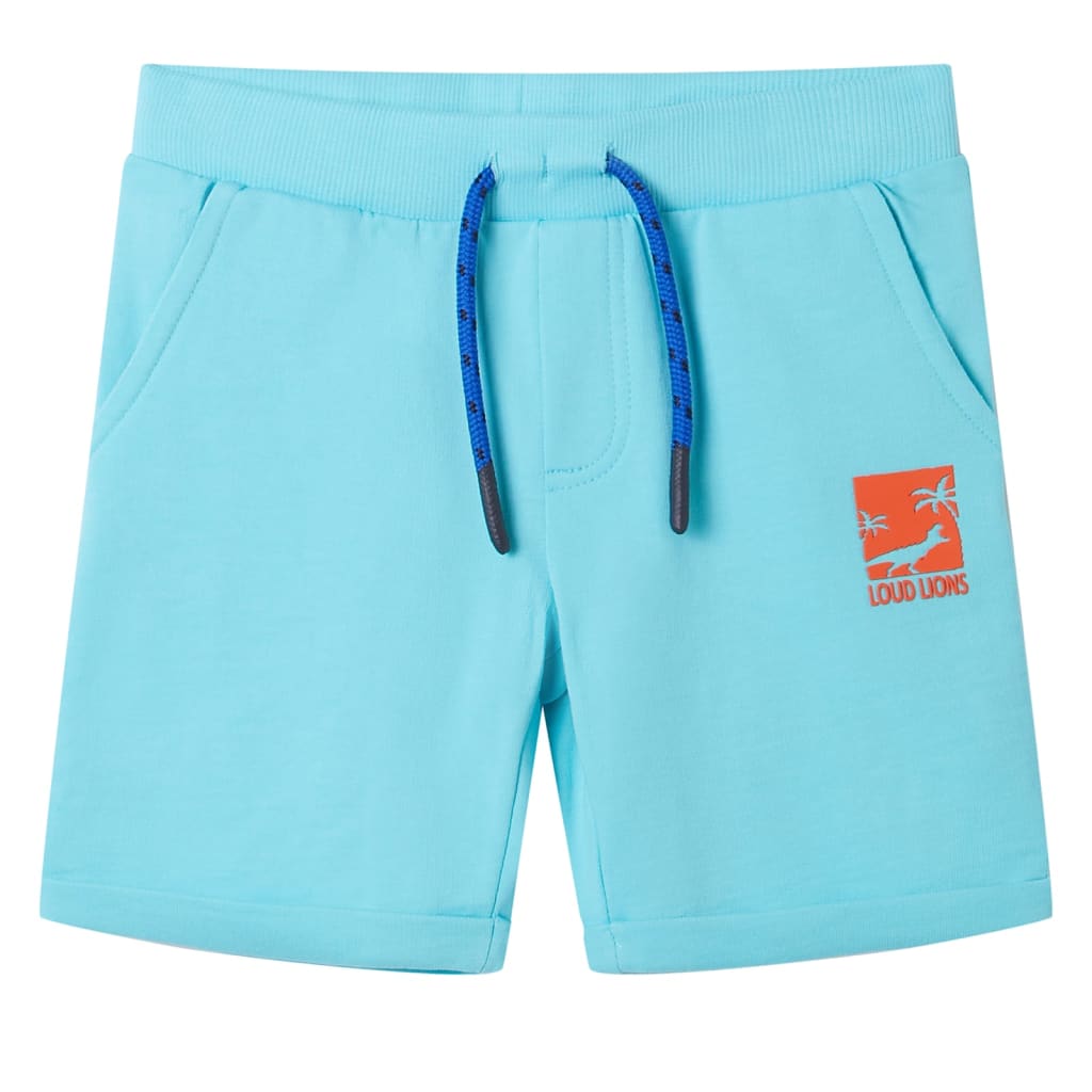 VidaXL short enfant avec cordon de serrage 128 bleu mer