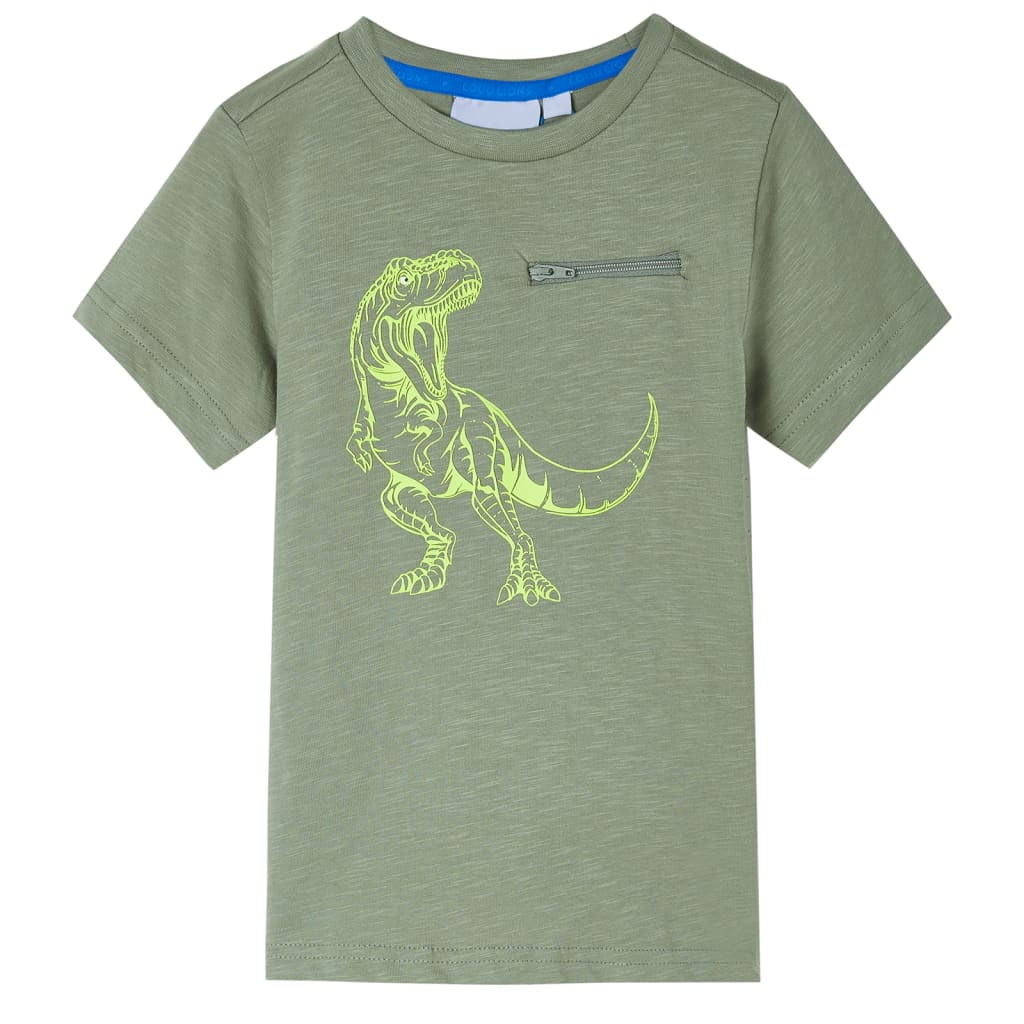 VidaXL chemise enfant à manches courtes 116 kaki clair