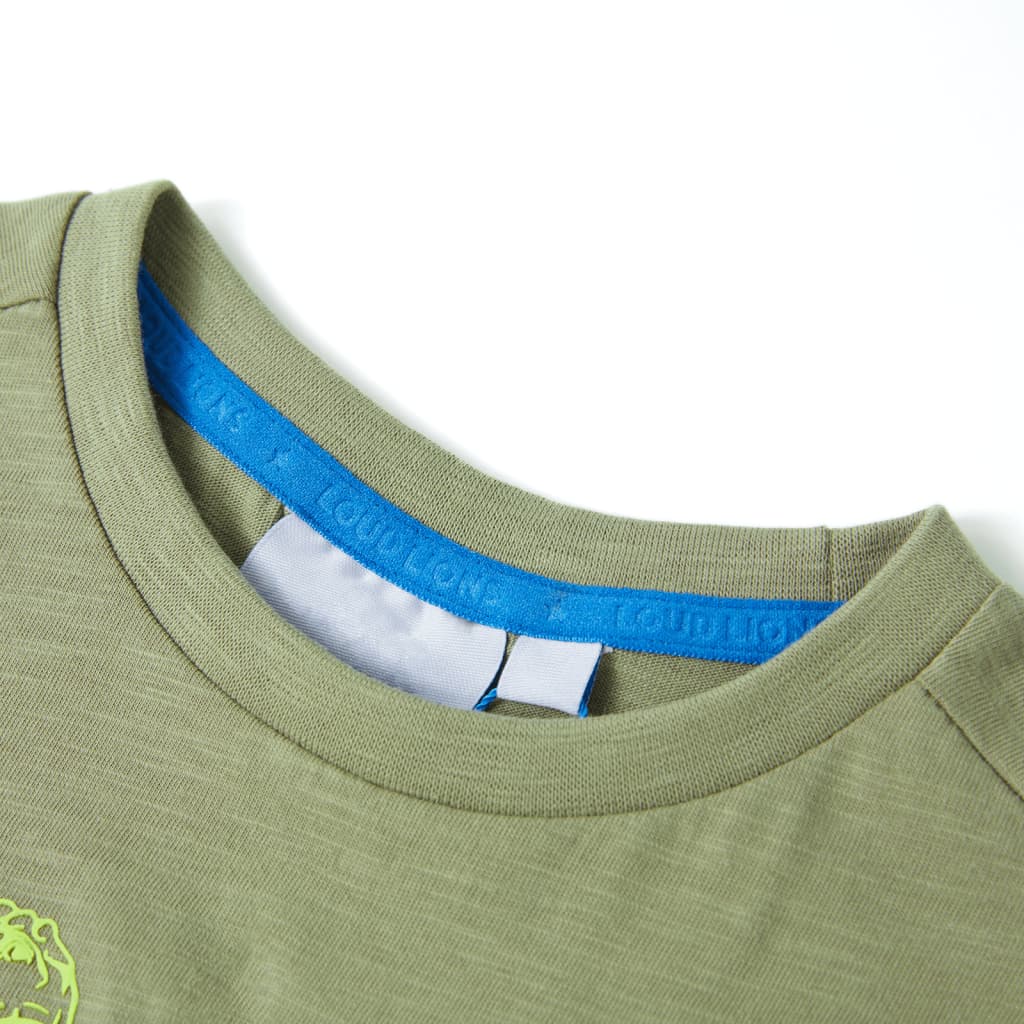 VidaXL chemise enfant à manches courtes 116 kaki clair