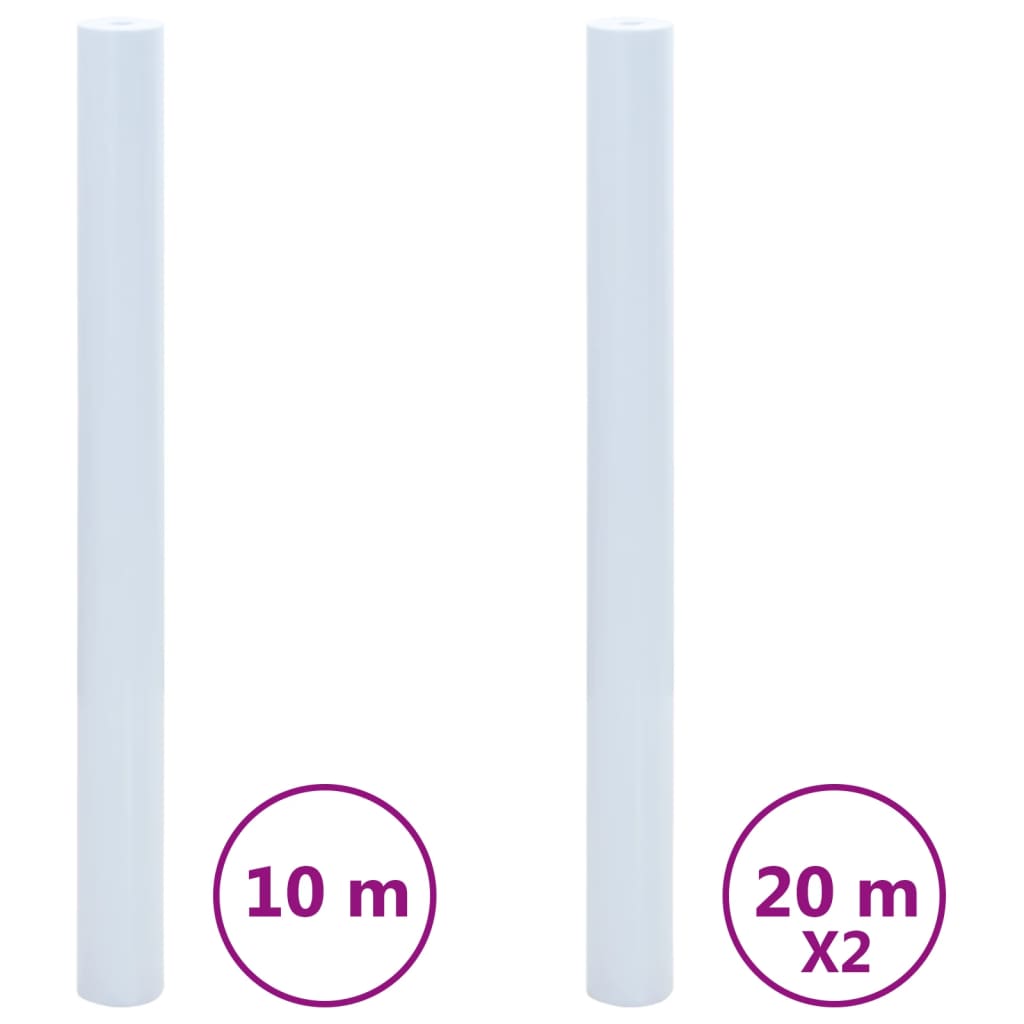 VidaXL Langų plėvelės 3 vnt statinės matinės PVC skaidrios baltos
