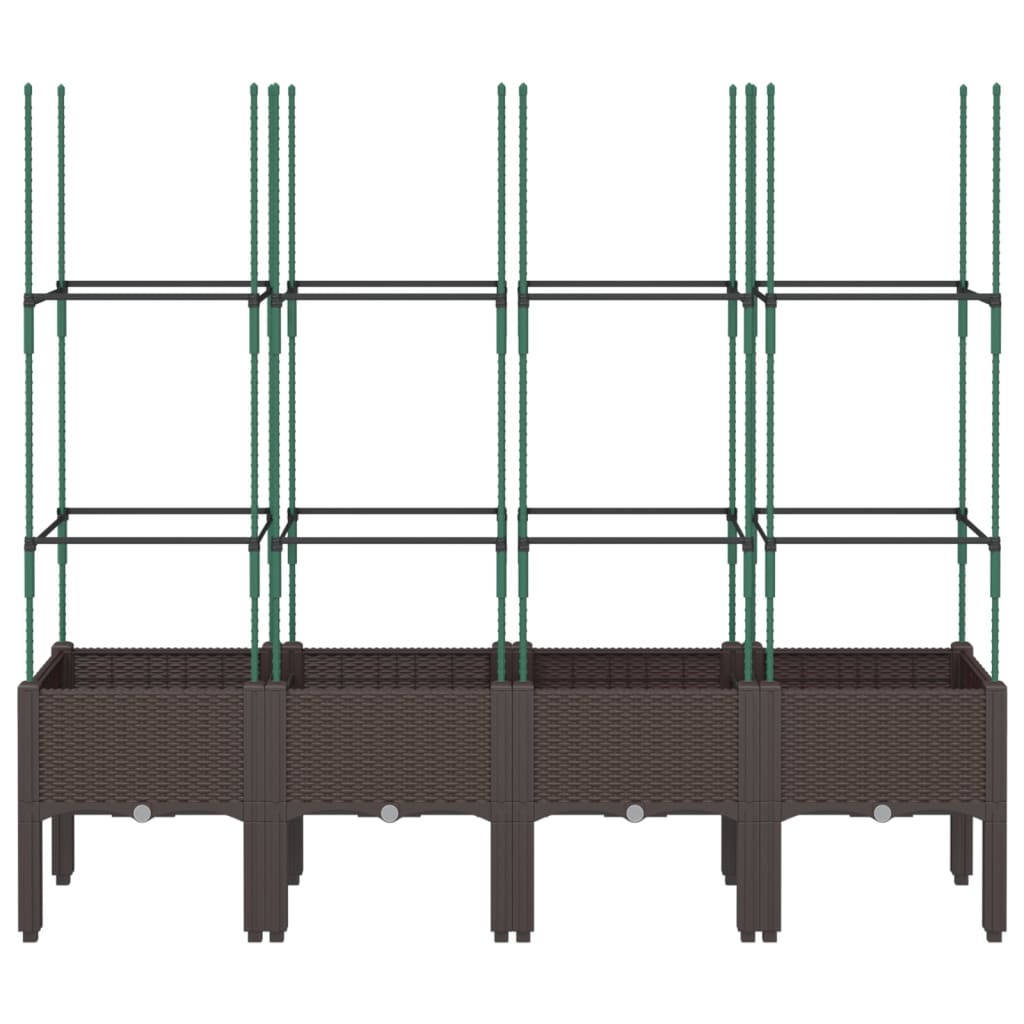 Vidaxx sadilnik z rešetko 160x40x142,5 cm polipropilen rjav