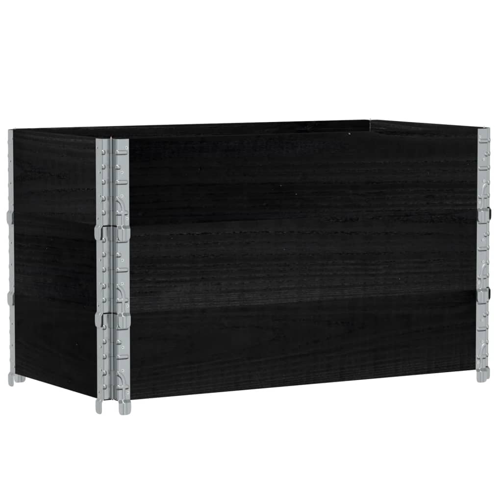 VidaXL sėjamoji 100x50 cm pušies masyvo juoda