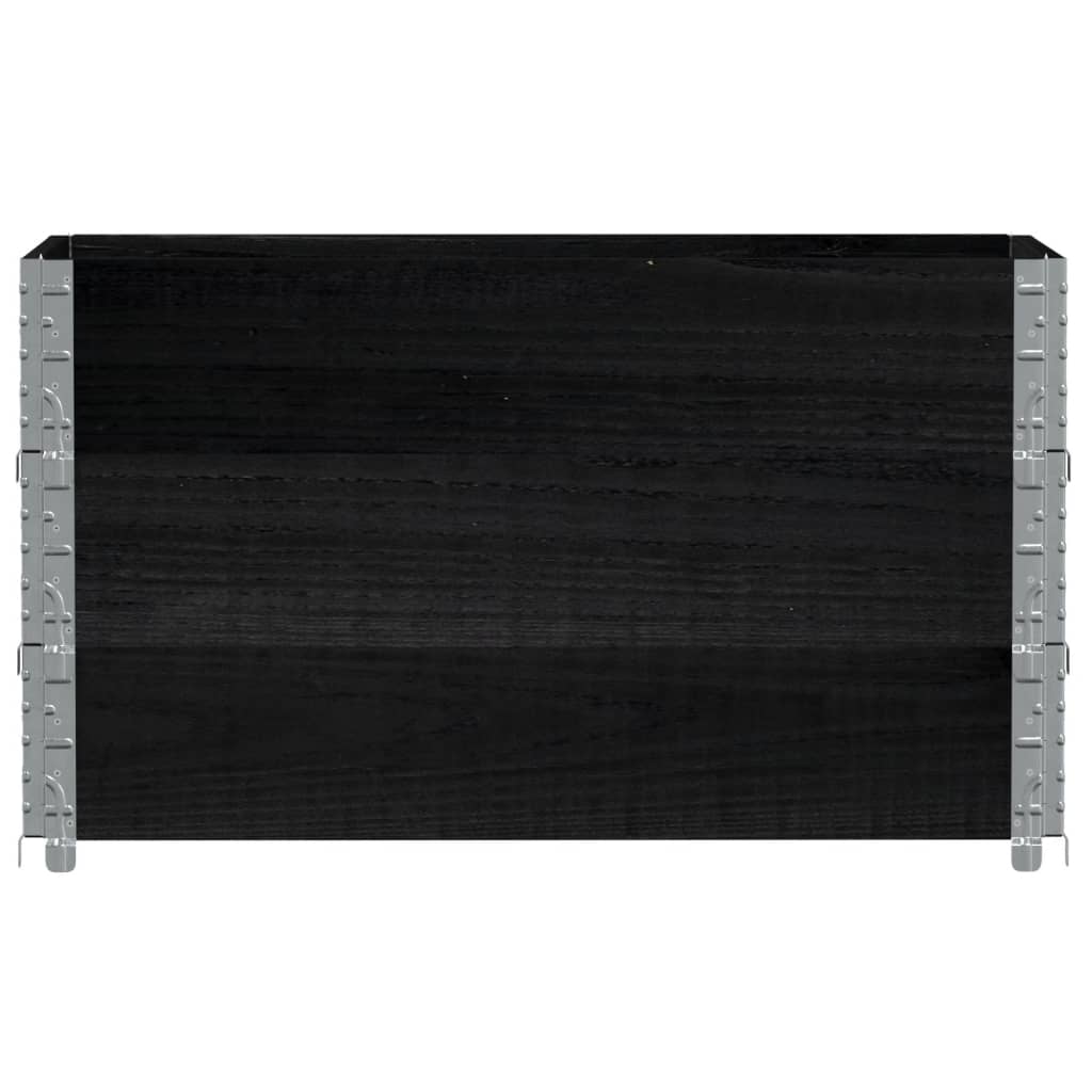 VidaXL sėjamoji 100x50 cm pušies masyvo juoda