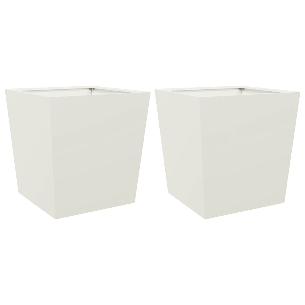 Vidaxx sodinukai 2 vnt 50x50x50 cm plieniniai balti