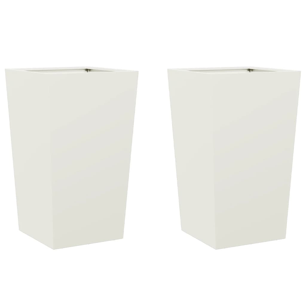 Vidaxx sodinukai 2 vnt 45x45x75 cm plieniniai balti