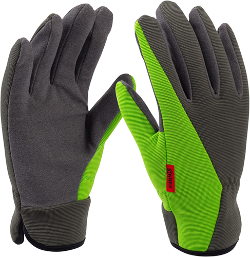 Connex gardening gloves spandex green gr10 - cox938560