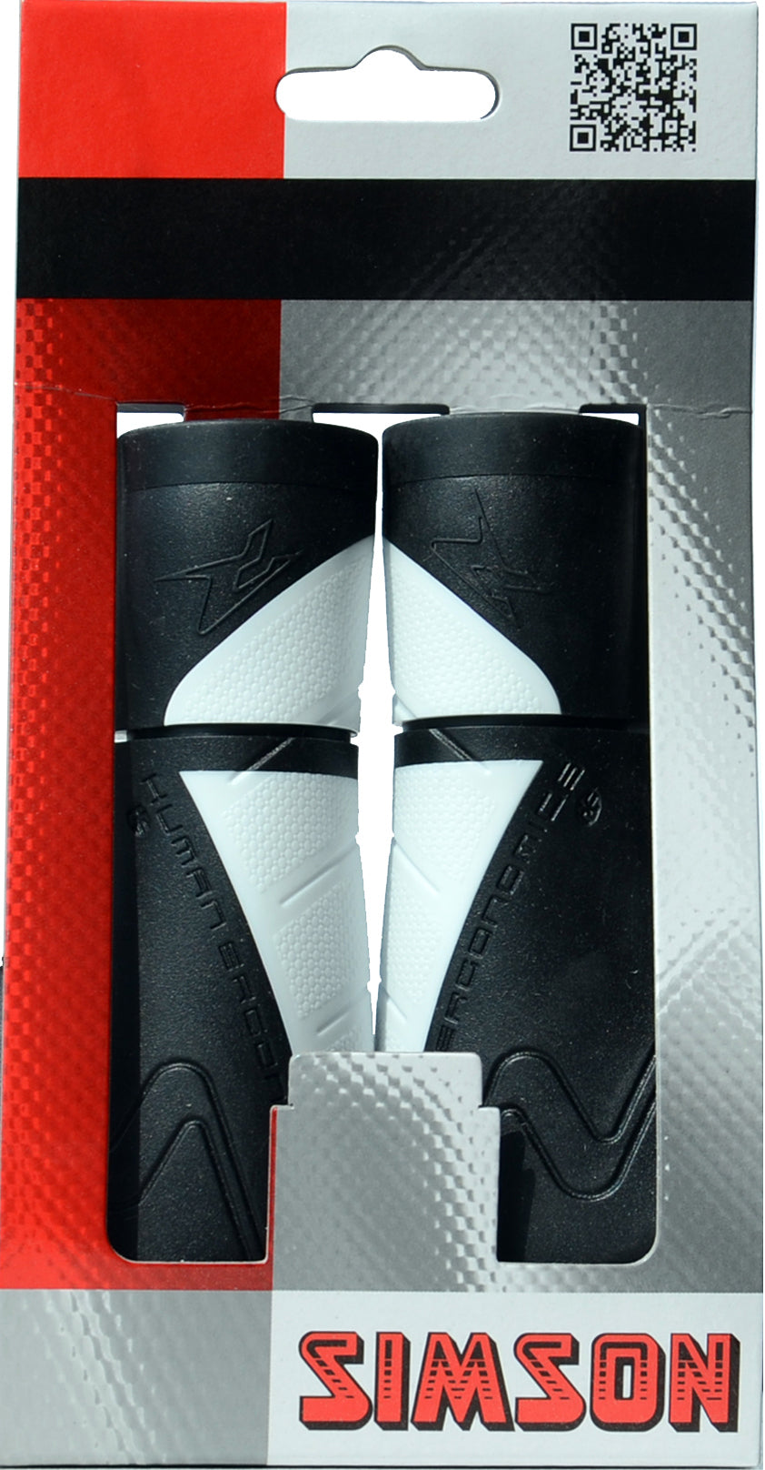 Simson Ergonomics Handles - 92mm black and white