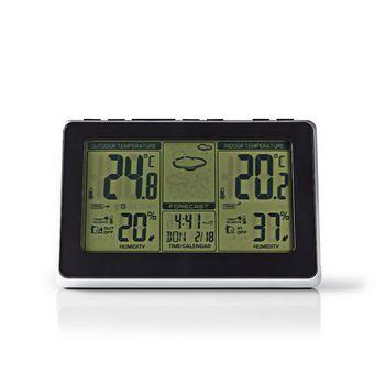 Nedis weather station | inside outside | including wireless weather sensor | 1 piece - west400bk west400bk