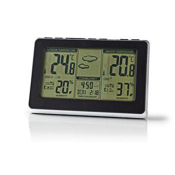 Nedis weather station | inside outside | including wireless weather sensor | 1 piece - west400bk west400bk
