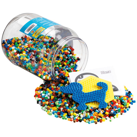 Hama jern på perler satt i potte 7000 stk blå