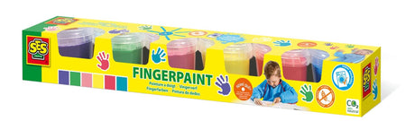 Six finger paints 6 colors
