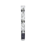 Decoris Christmas balls mini dia3cm glass silver 9pcs