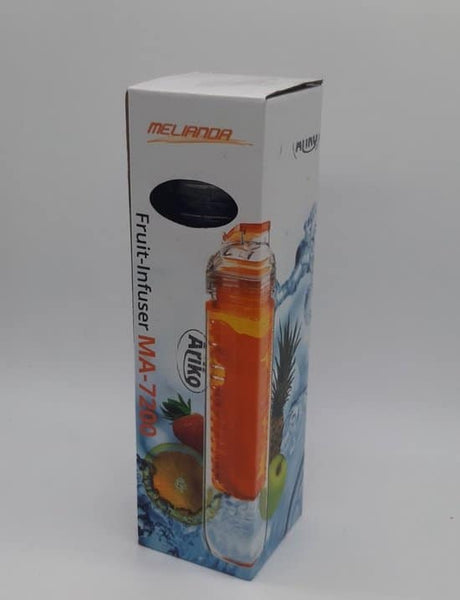 Van der Doelen fruktdrikkeflaske med fruktinfuser 800 ml stor appelsin