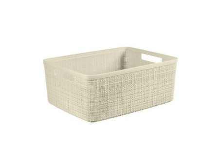 Curver Jute-Aufbewahrungskorb – m – 12 Liter – gebrochenes Weiß