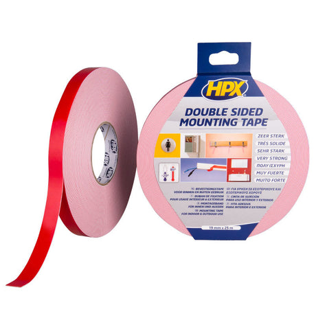 Hpx producten dubbelzijdig spiegel montage tape wit 19mm x 25m