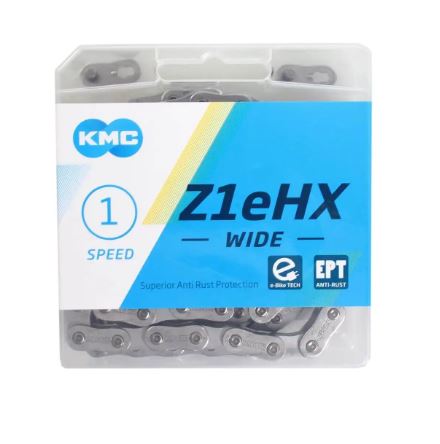 KMC Wide EPT Bikycle Lock - Z1EHX, 112S, 9,2 mm, argent