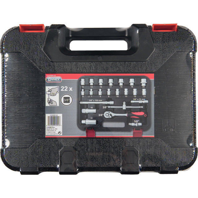 Connex products socket wrench set profi 3 8 22 pieces