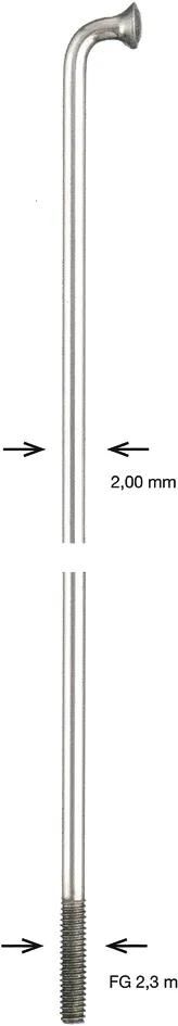 Alpina spaak spoke zinc 2x270 mm