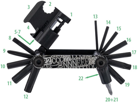 Contec multi-tool pocket gadget - f22 stealth ct multifunction f22 22 functions