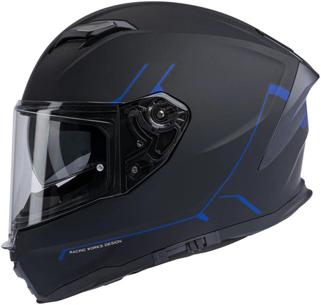 Spec-x full-face helmet sx-82.03 r2 stinger helmet sx-82.03 r2 black matt blue xxl pinre