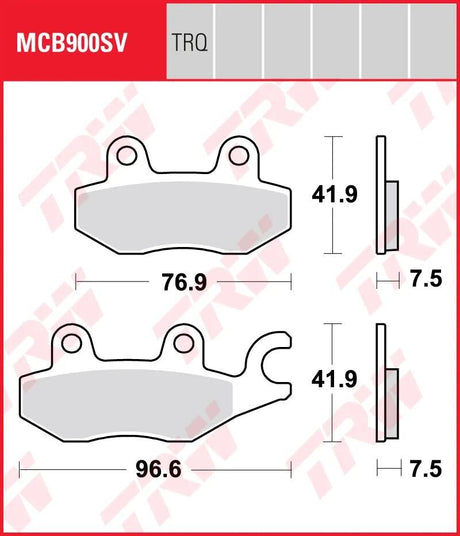 Trw remblokken mcb 900 brzdové destičky sinter mcb 900sv