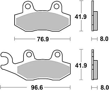 Pastilhas de freio TRW MCB 582 pastilhas de freio Sinter MCB582SRM