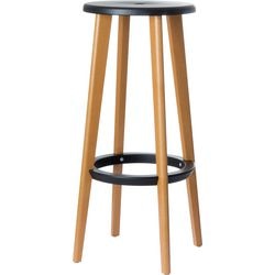 High stools powered by paperflow woody beech polypropylene, steel