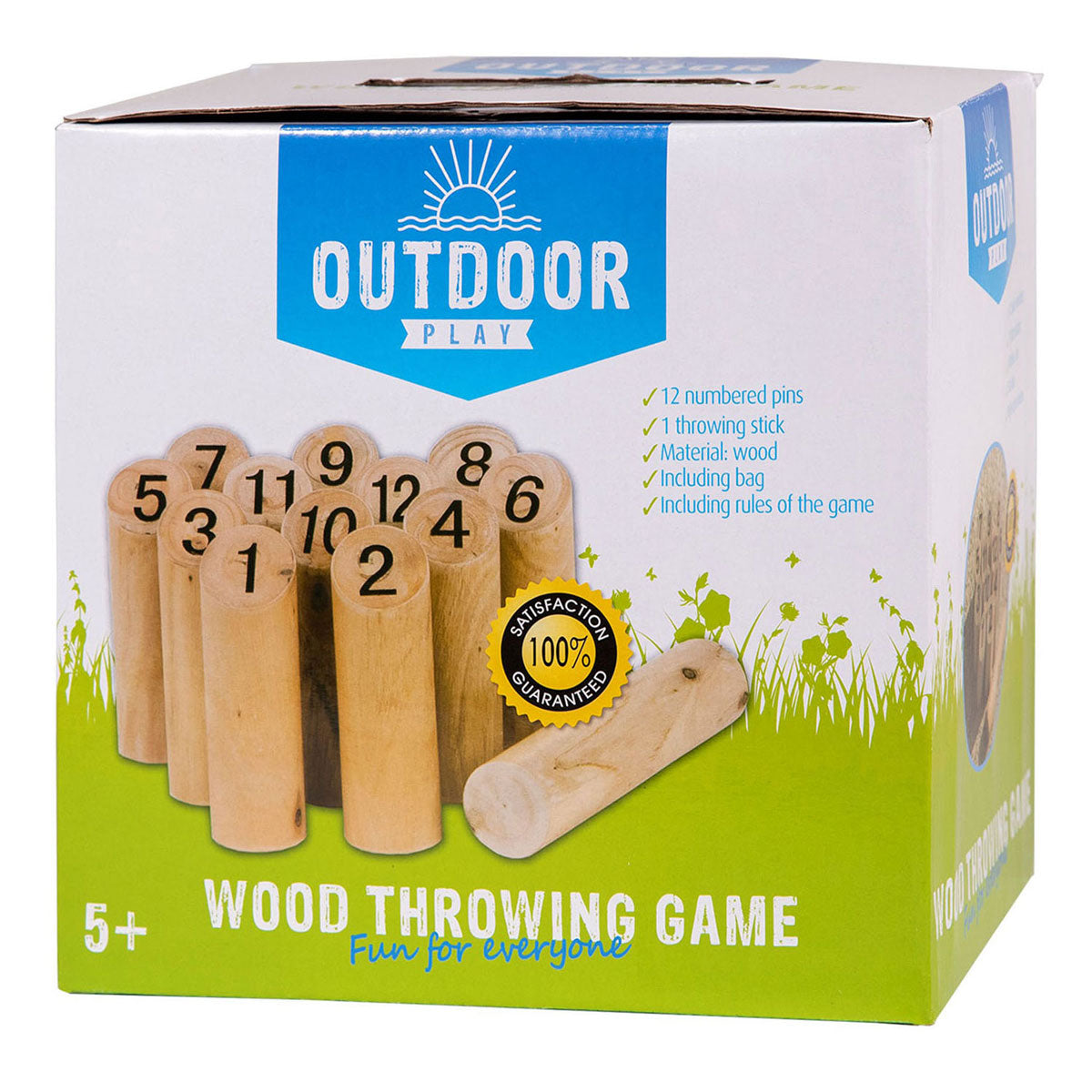 Outdoor play wooden Finnish throwing game