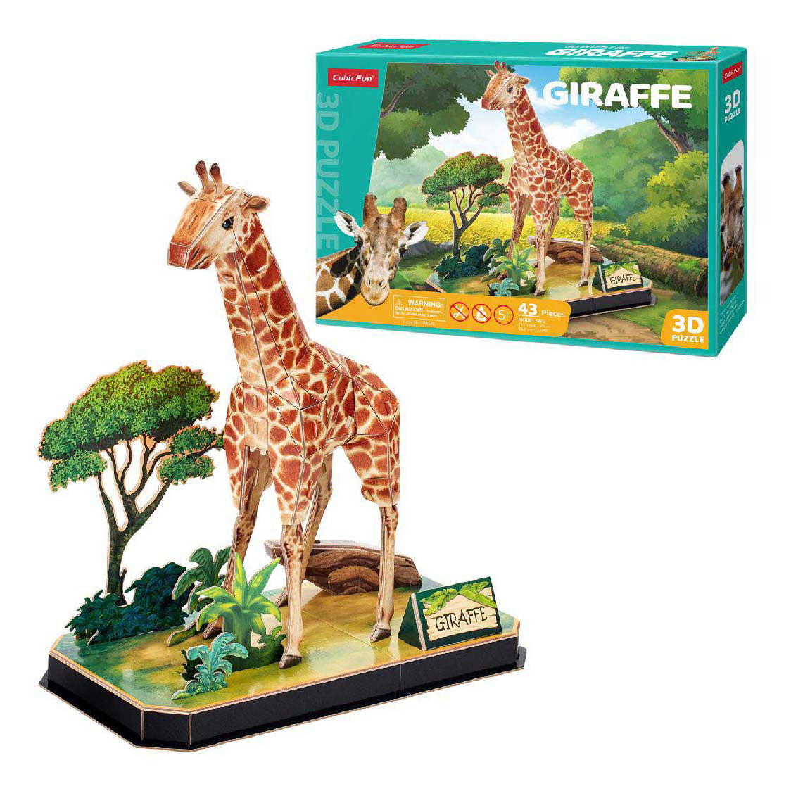 Cubic fun 3d puzzle giraffe