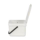 Brabantia sort go waste bin - 6 liters - light gray